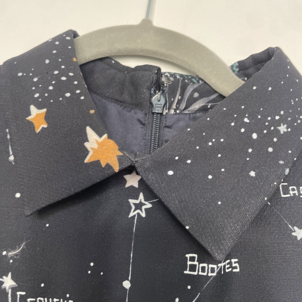 Valentino Wool Silk Galaxy Cosmic Print Dress Size 6 - Picture 6 of 9